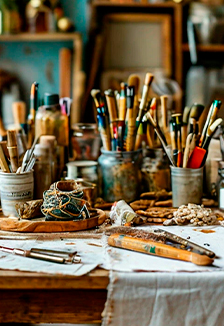 Творческие занятия в Холмогорской библиотеке им. М. В. Ломоносова