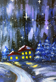 Фото афиши Мастер-класс по рисованию «Морозная ночь»