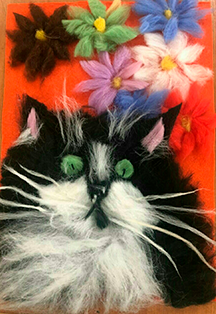 Фото афиши Мастер-класс по шерстяной акварели "Портрет кота"