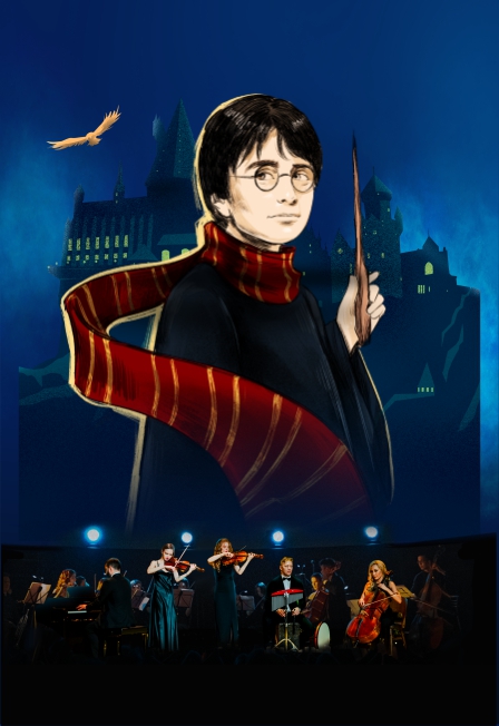 Постер события HighTime Orchestra. Музыка вселенной Гарри Поттера.
