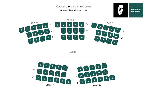 Схема зала для Семейный альбом Схема зала для Семейный альбом