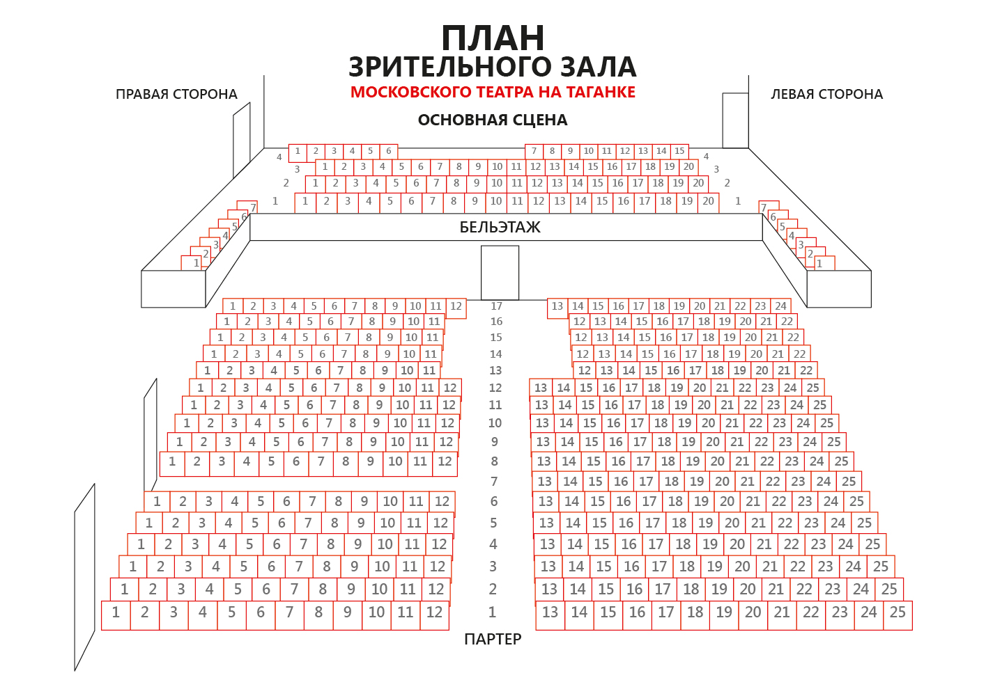 Схема зала для Другая жизнь