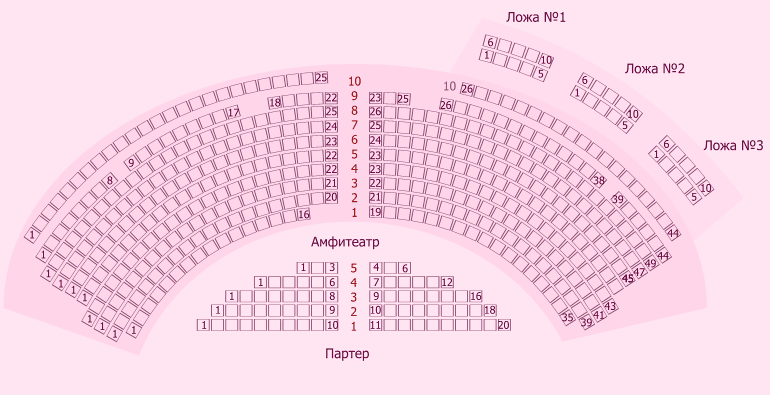 Схема зала для Мариам Мерабова. Джаз в кино и мультфильмах
