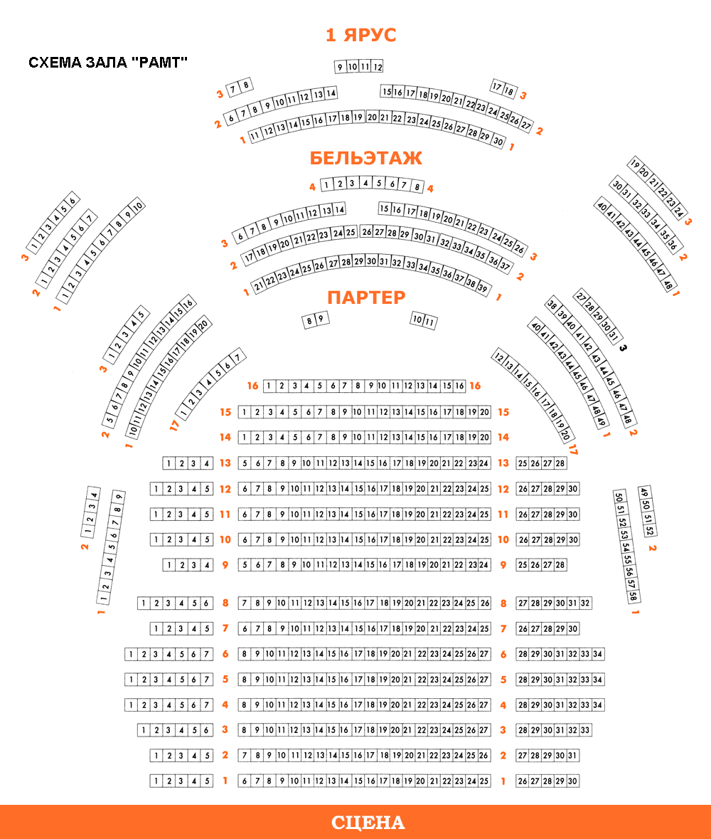 Схема зала для Остров сокровищ