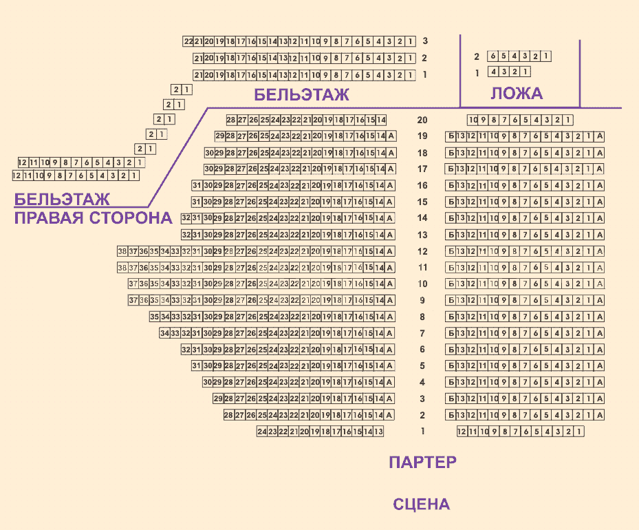 Театр на таганке схема зала основная сцена