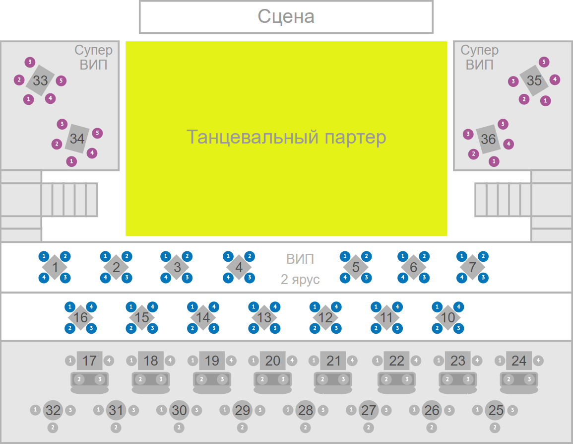 Схема зала