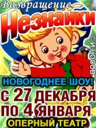Новогоднее сказочное шоу "ВОЗВРАЩЕНИЕ НЕЗНАЙКИ" Новогоднее сказочное шоу "ВОЗВРАЩЕНИЕ НЕЗНАЙКИ"