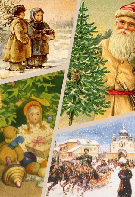 Постер события Лекция "История новогодней открытки".