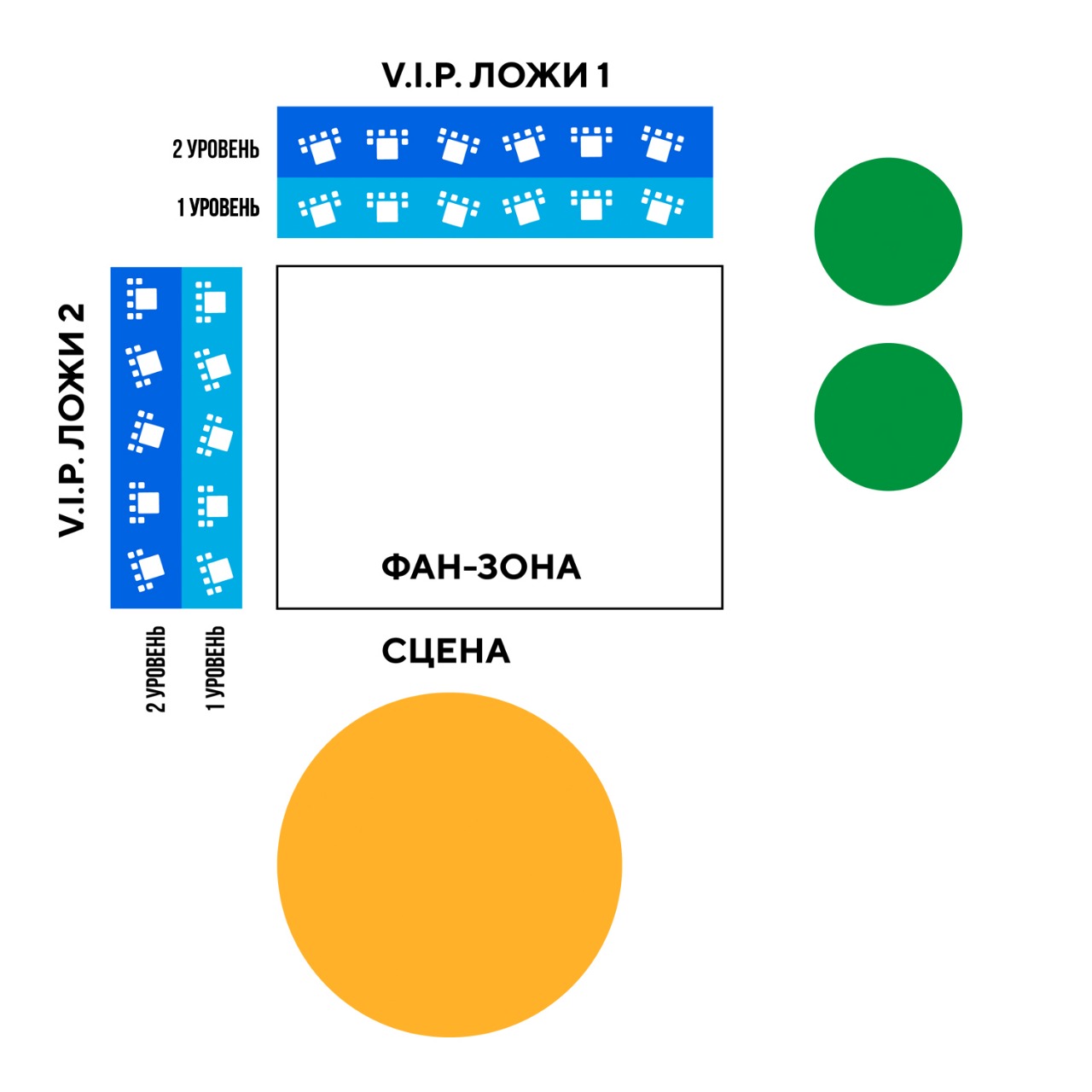 Схема зала для НОГГАНО vs. N1NTENDO Схема зала для НОГГАНО vs. N1NTENDO