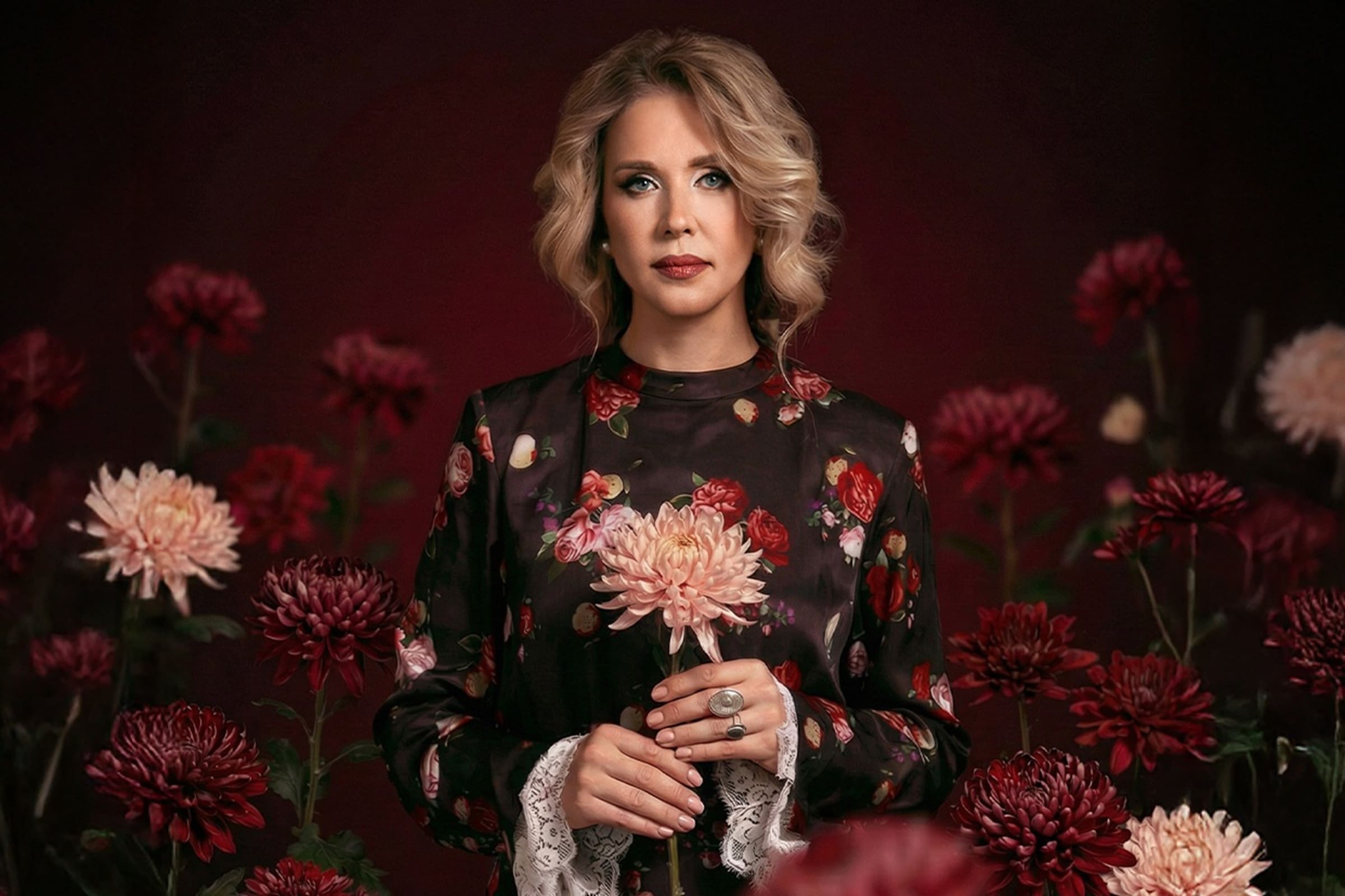 Олеся Евстигнеева Хризантемы в саду