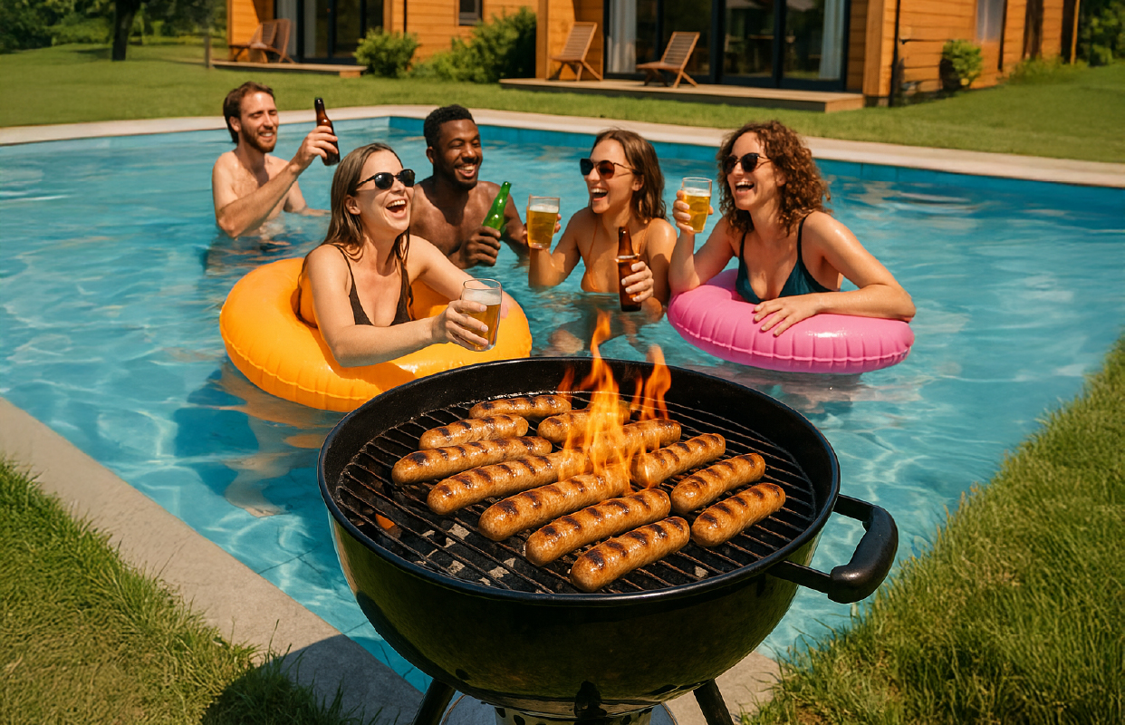BBQ вечеринка на бассейне Фото афиши BBQ вечеринка на бассейне.