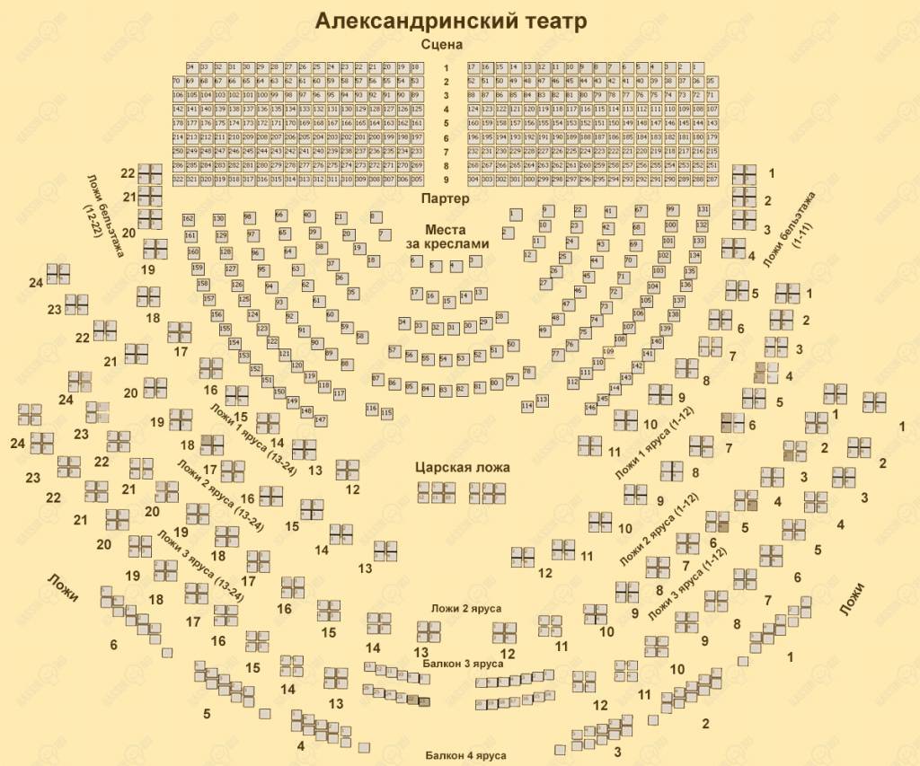 Александринский театр места за креслами