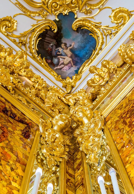 Пушкин. Екатерининский дворец, парк. Янтарная комната (без очереди)