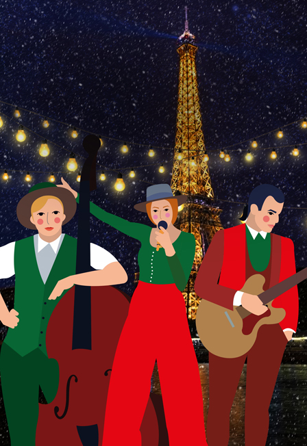 Постер события Christmas Jazz "New Year in Paris".