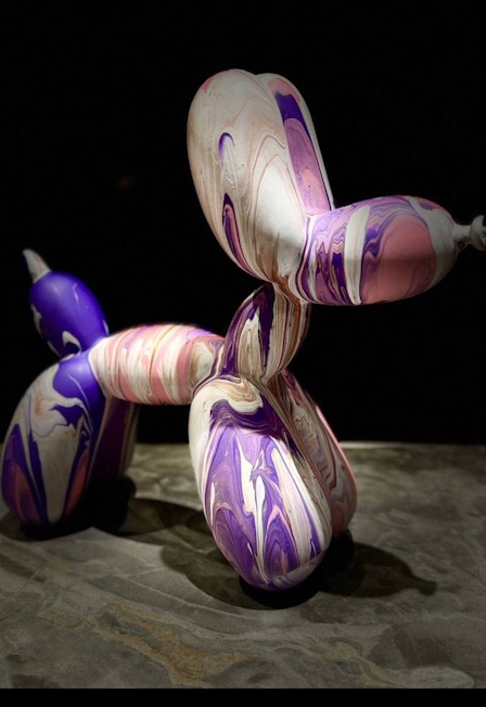 Роспись собачки Ballon Dog в ресторане "Be Italian Bistro"