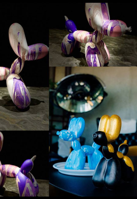 Роспись собачки Ballon Dog в ресторане "Большая Кухня"