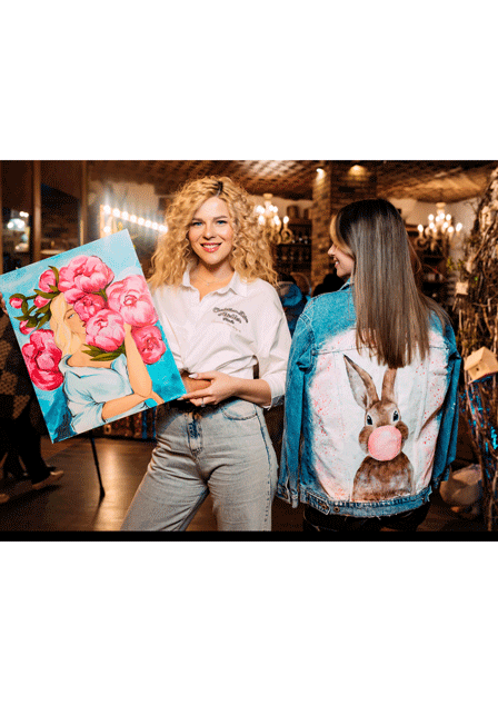 Арт-вечеринка  Artvibes. Рисуем акрилом на холсте с видом на Аврору