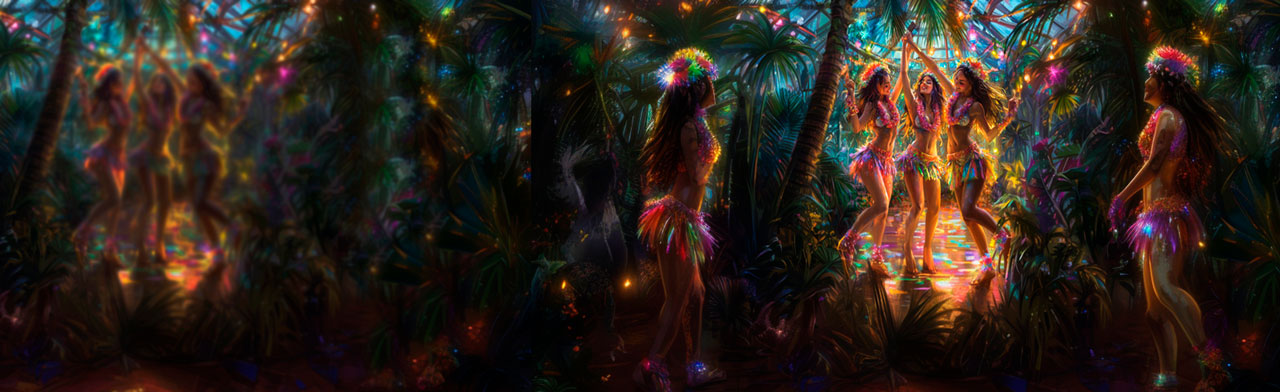 Тропический Новый год в Оранжерее. Hawaii Party Фото афиши Тропический Новый год в Оранжерее. Hawaii Party.