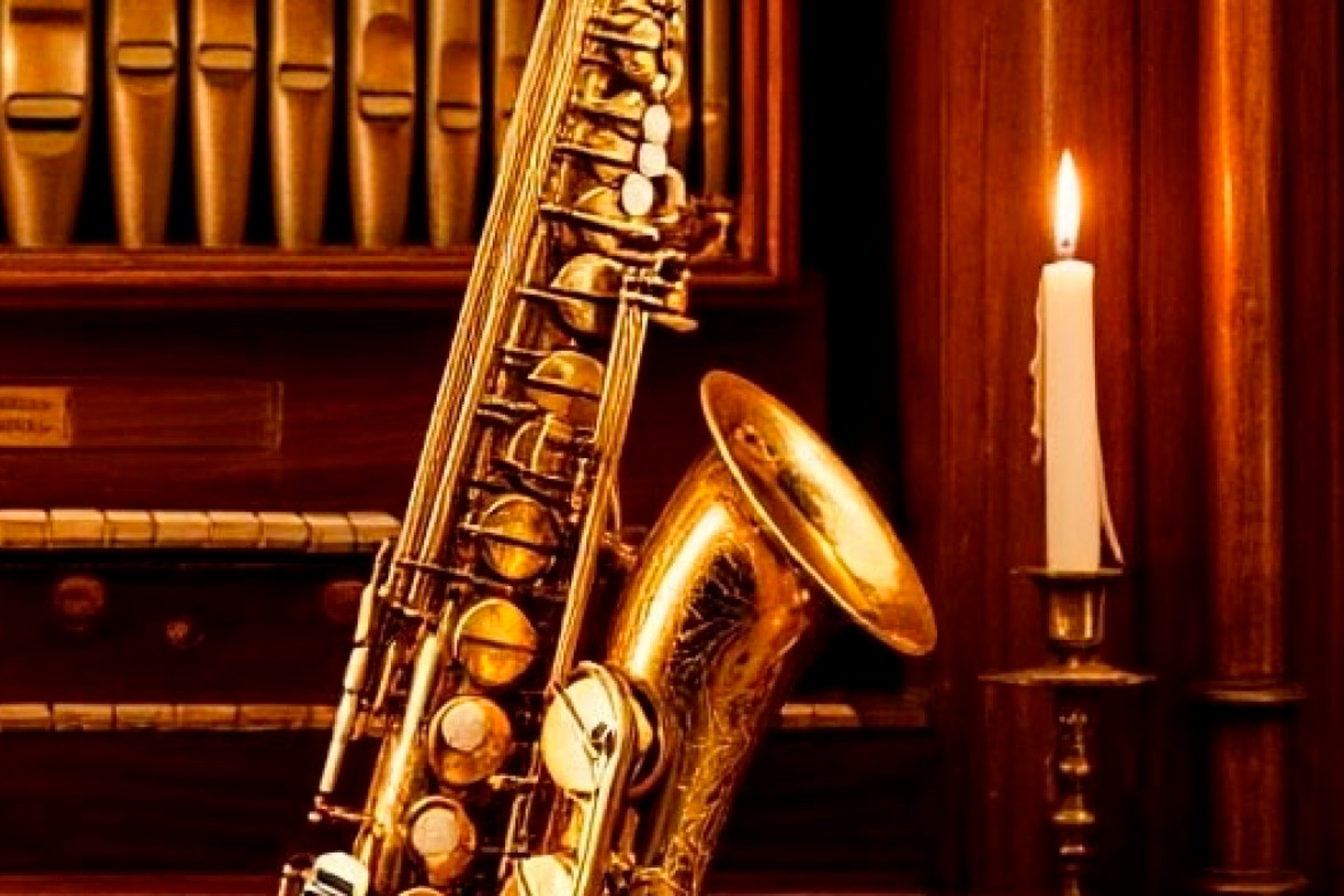 ОРГАН И САКСОФОН ПРИ СВЕЧАХ. ВЕЛИКИЕ ШЕДЕВРЫ КЛАССИКИ Фото афиши ОРГАН И САКСОФОН ПРИ СВЕЧАХ. ВЕЛИКИЕ ШЕДЕВРЫ КЛАССИКИ.