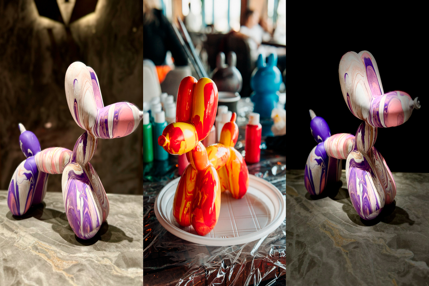Роспись собачки Ballon Dog в ресторане "Маймун" Фото афиши Роспись собачки Ballon Dog в ресторане "Маймун".