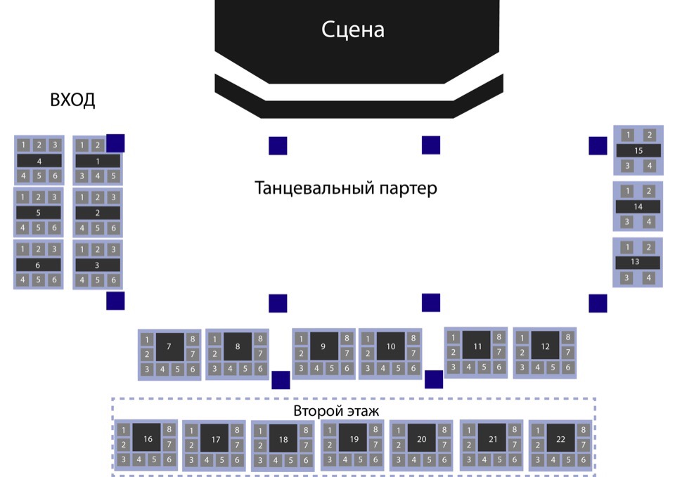 Схема зала для КИС - КИС в Тольятти