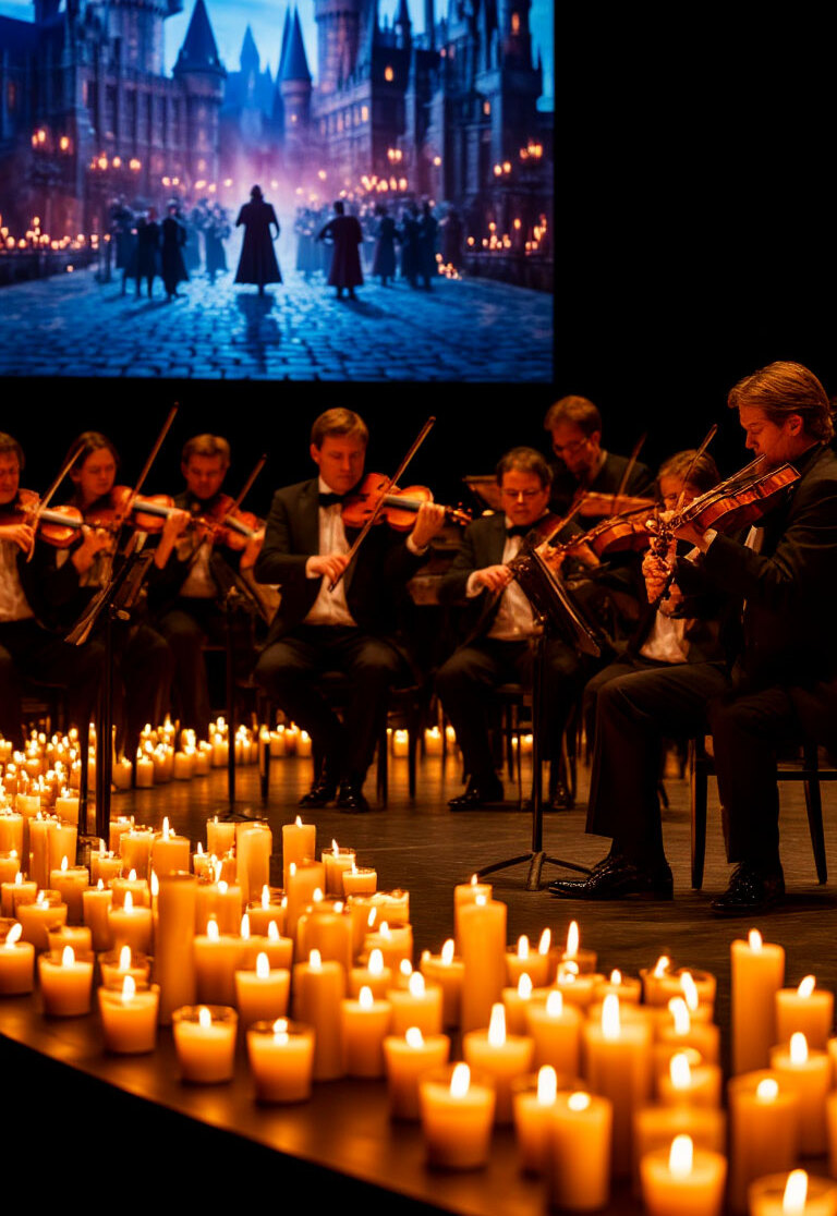 Постер Шоу саундтреков при свечах - Россия VS Hollywood с ACO-оркестром в Уфе