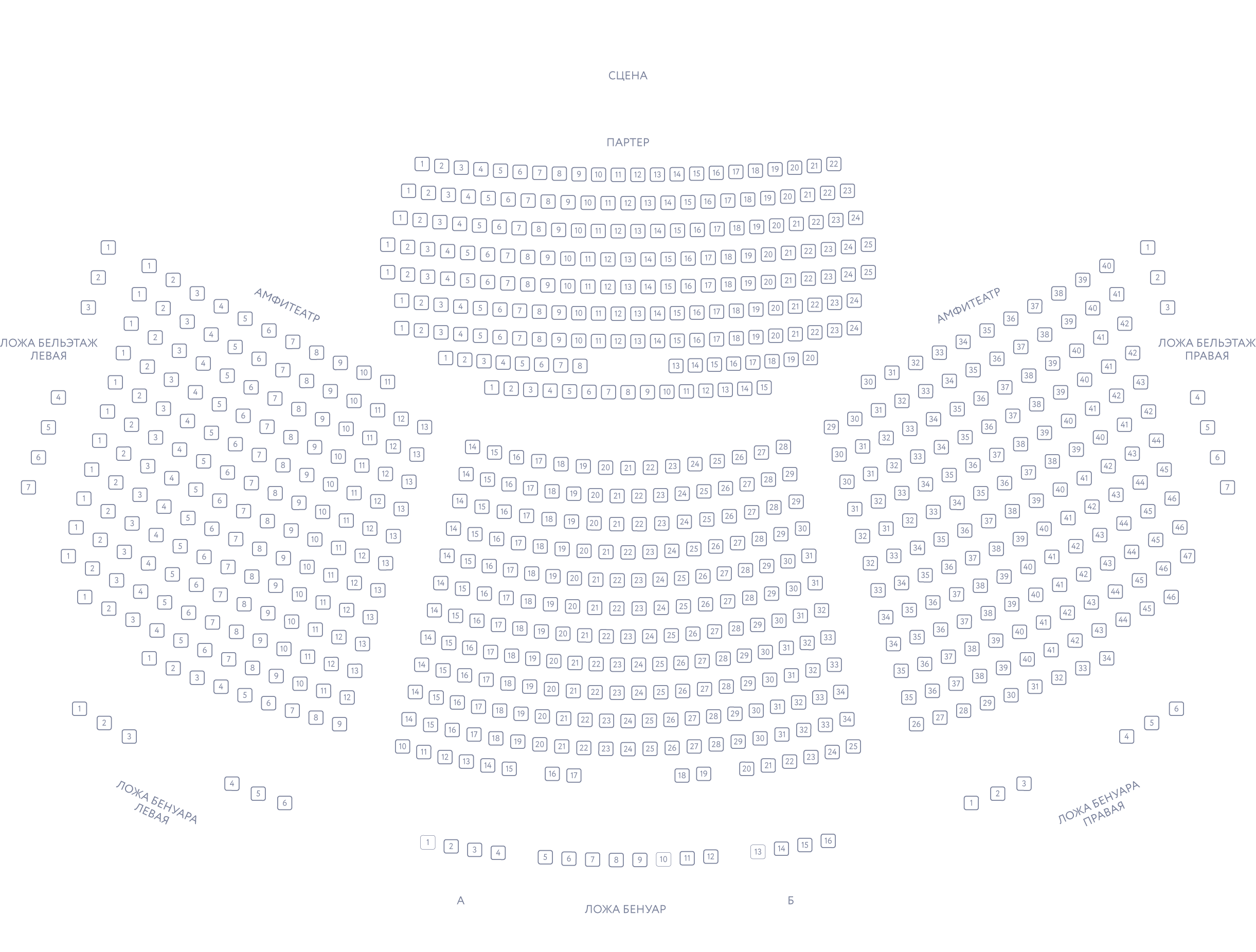 La' Театр. Схемы залов